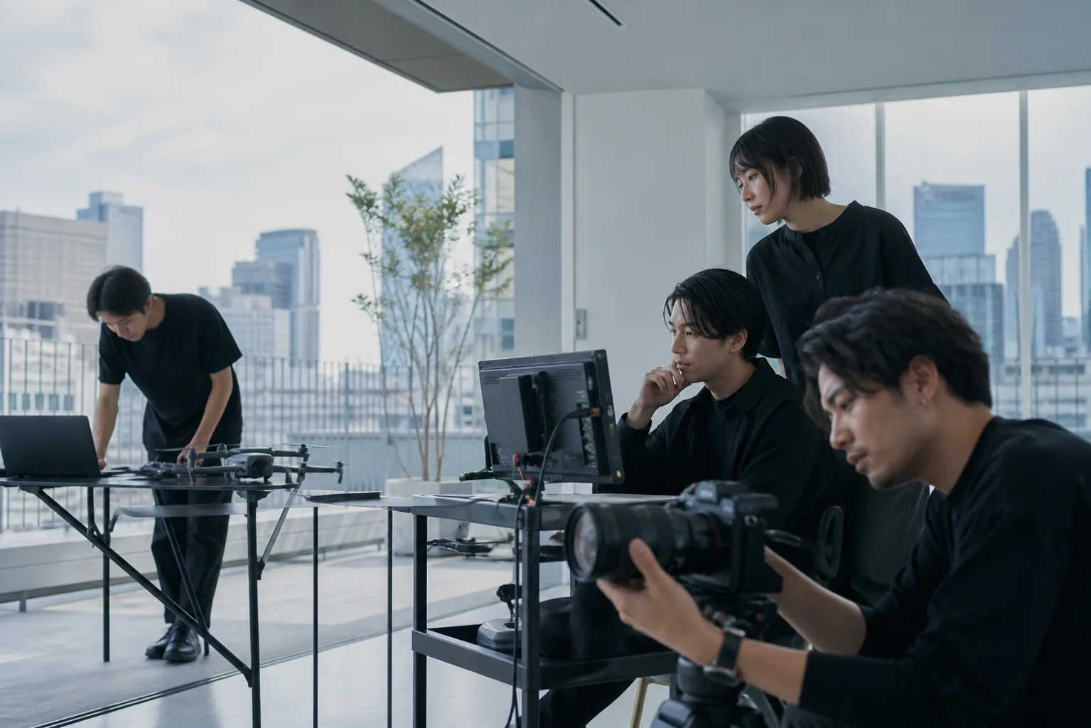 A studio environment representing the CREARC production team